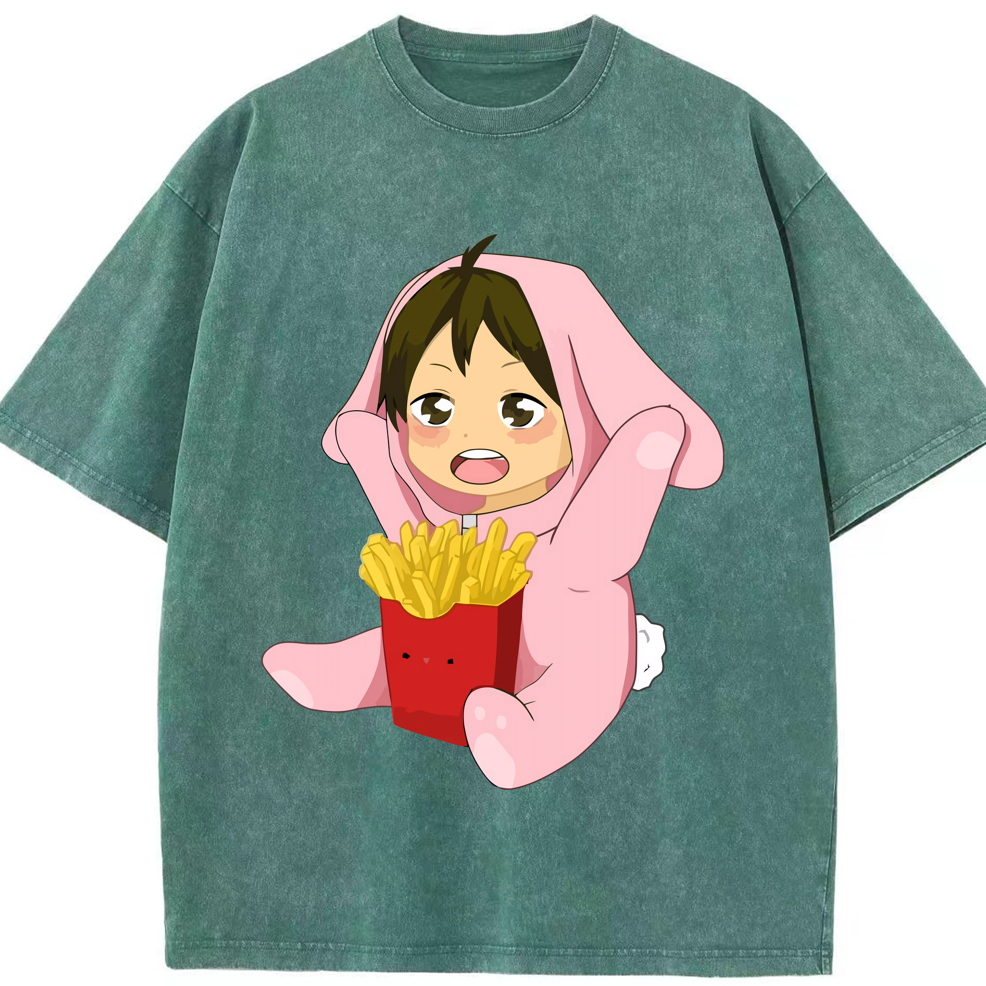 （画像用） ハイキュー!! Haikyu!! 綿100% ヴィンテージ風 半袖Tシャツ（フロントプリント）